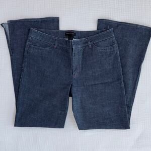 Kenneth‎ Cole NY Women's Size 12 Dark Denim Cotton Blend Jeans Split Leg Opening